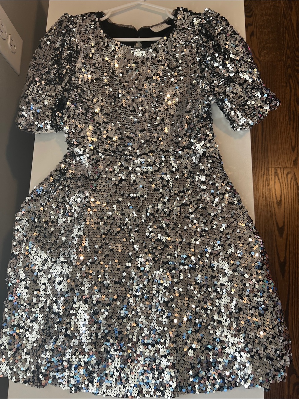 Zara Kids Silver Sequin Dress